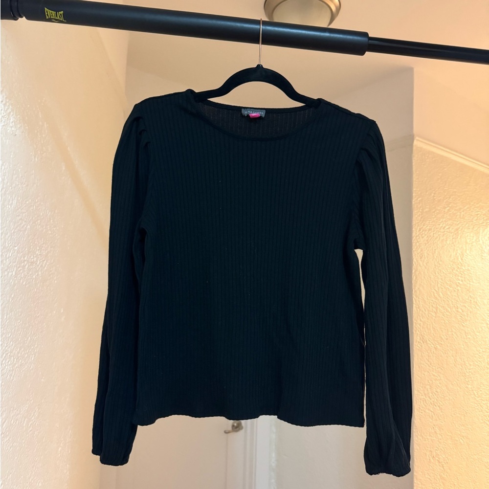 Vince Camuto Black Long Sleeve Top